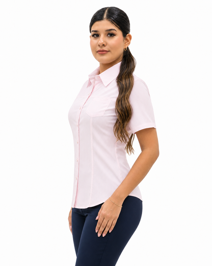 Blusa Manga Corta Modelo - Isabella Rosa