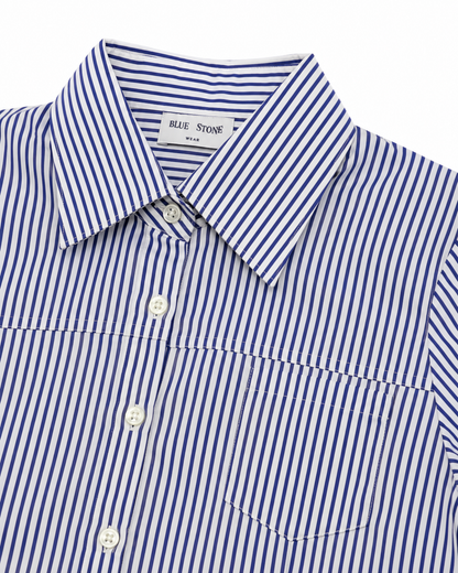Blusa Manga Corta Modelo - 2030 Rayas Azul