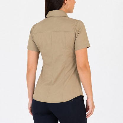 Blusa Manga Corta Modelo - 100 Caqui