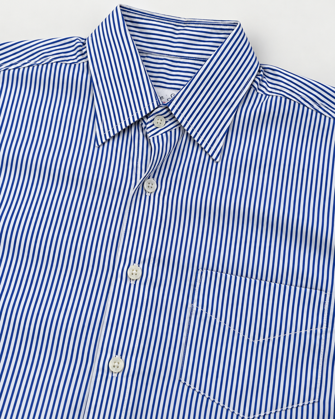 Camisa Hombre Moda Juvenil Modelo 2030 Rayas Azul  Manga Corta