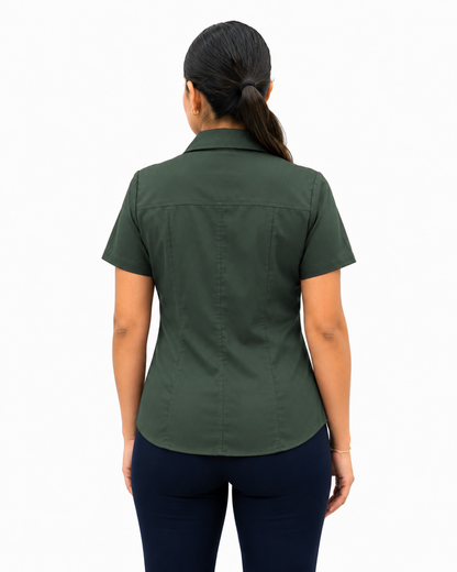 Blusa Manga Corta Modelo - 100 Verde Militar