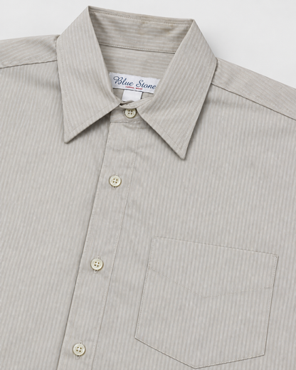 Camisa Hombre Moda Juvenil Modelo 1529 Gris Rayas Manga Corta