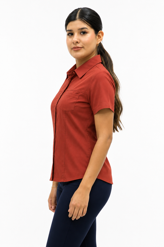 Blusa Manga Corta Modelo - 100 Chedron