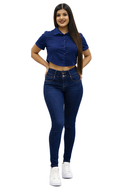 Pantalón De Mezclilla Para Mujer Push Up / Skinny Mod 1191