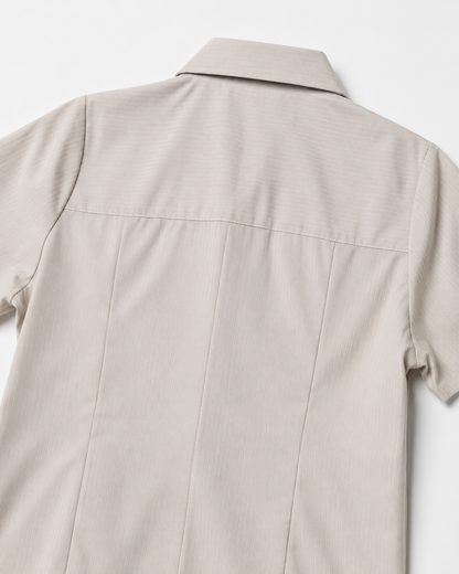 Blusa Manga Corta Modelo - 1529 Gris Rayas