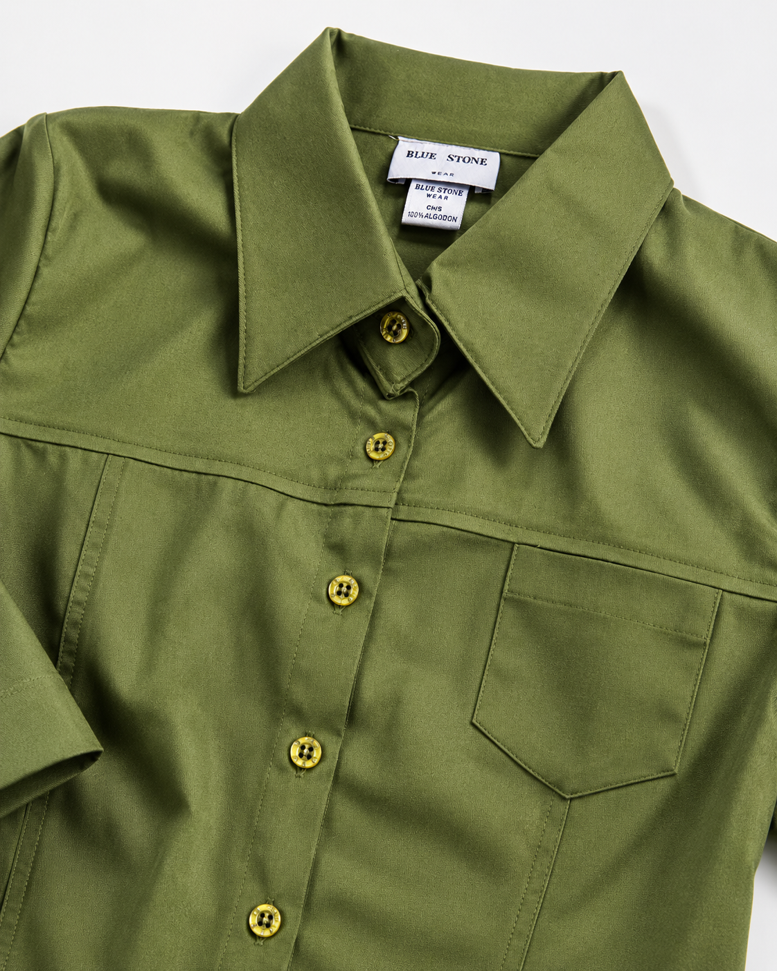 Blusa Manga Corta Modelo - 100 Verde Manzana