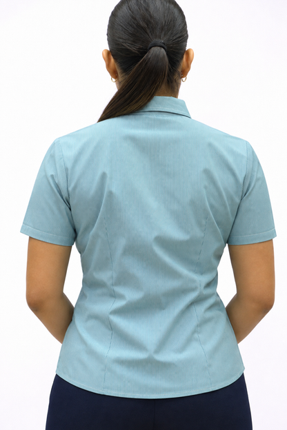 Blusa Manga Corta Modelo - 2040 Rayas Verde