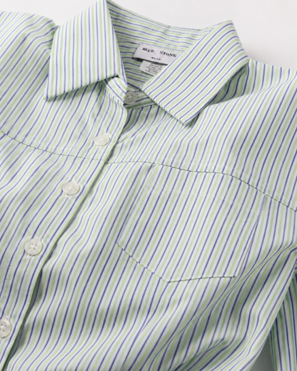 Blusa Manga Corta Modelo - 2025 Rayas Verde