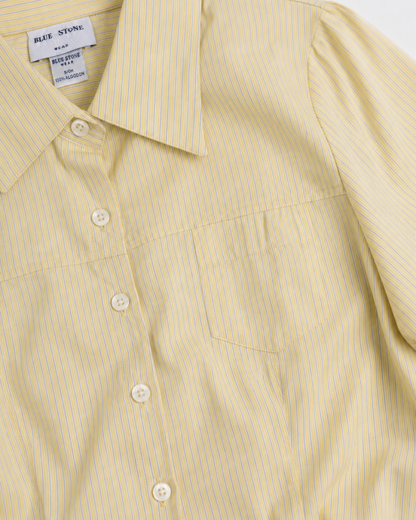 Blusa Manga Corta Modelo - 1552 Amarillo Rayas