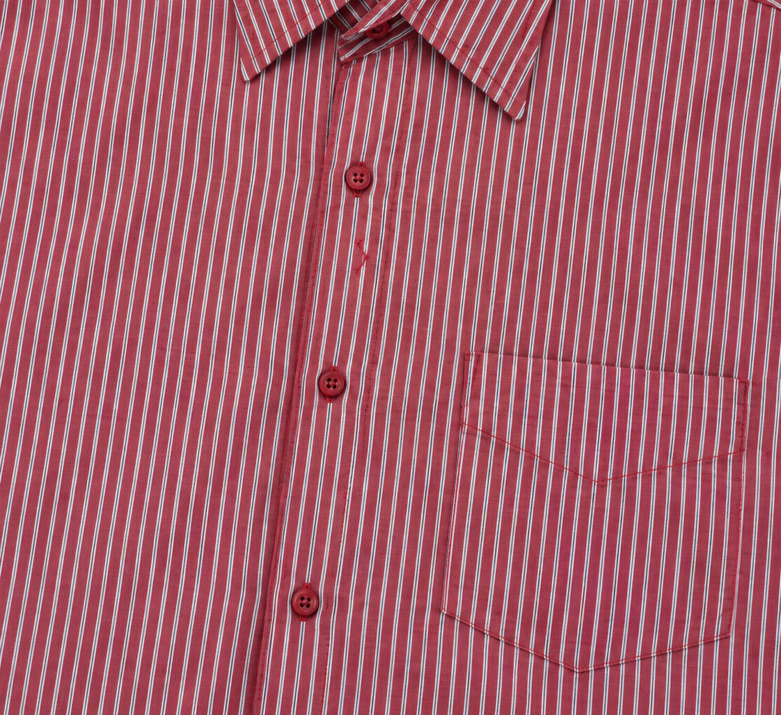Camisa Hombre Moda Juvenil Modelo 2050 Rojo Manga Corta