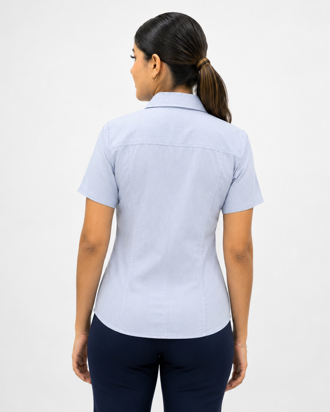 Blusa Manga Corta Modelo - 2022 Azul Cielo