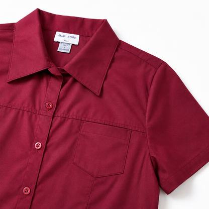 Blusa Manga Corta Modelo - 100 Rojo Quemado
