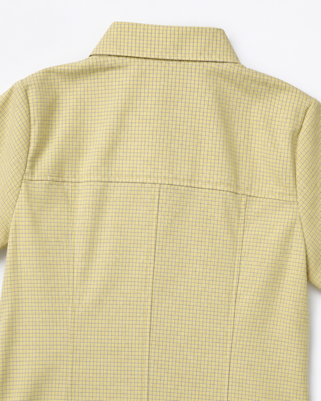 Blusa Manga Corta Modelo - 1528 Cuadros Amarillo