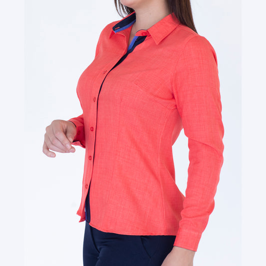 Blusa Manga Larga Modelo - Shila Coral