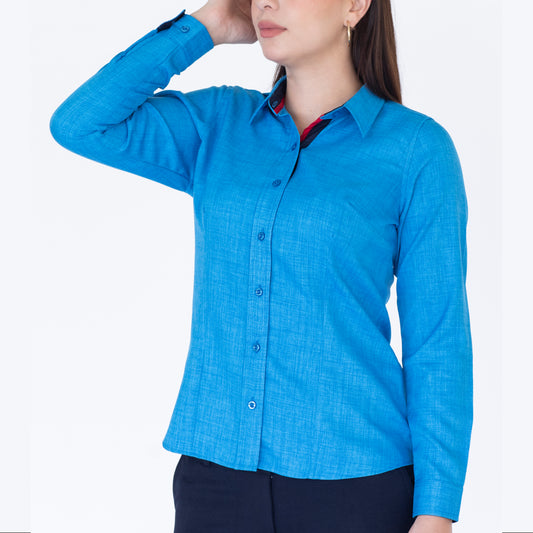 Blusa Manga Larga Modelo - Shila Turquesa