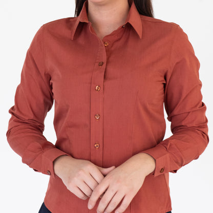 Blusa Manga Larga Modelo - Toscana 02 Ladrillo