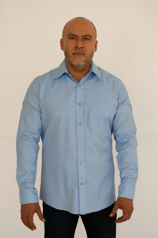 Camisa Hombre Moda Juvenil Modelo Quebec Azul