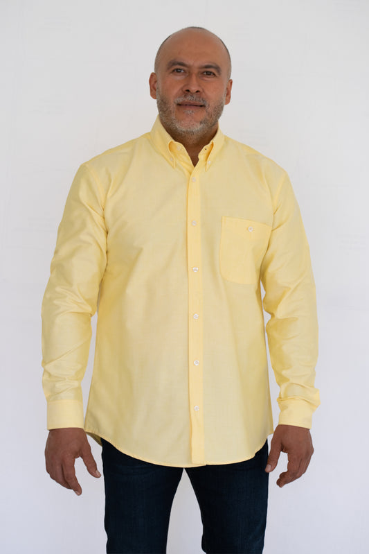 Camisa Hombre Moda Juvenil Oxford Corte Amplio