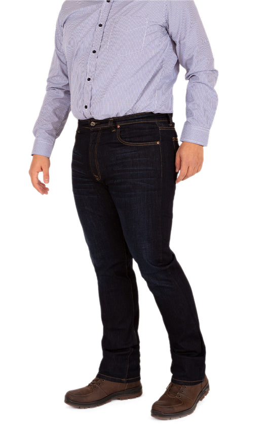 Pantalón De Mezclilla Lavado y Suavizado Hombre - Corte Recto Stretch Blue Stone