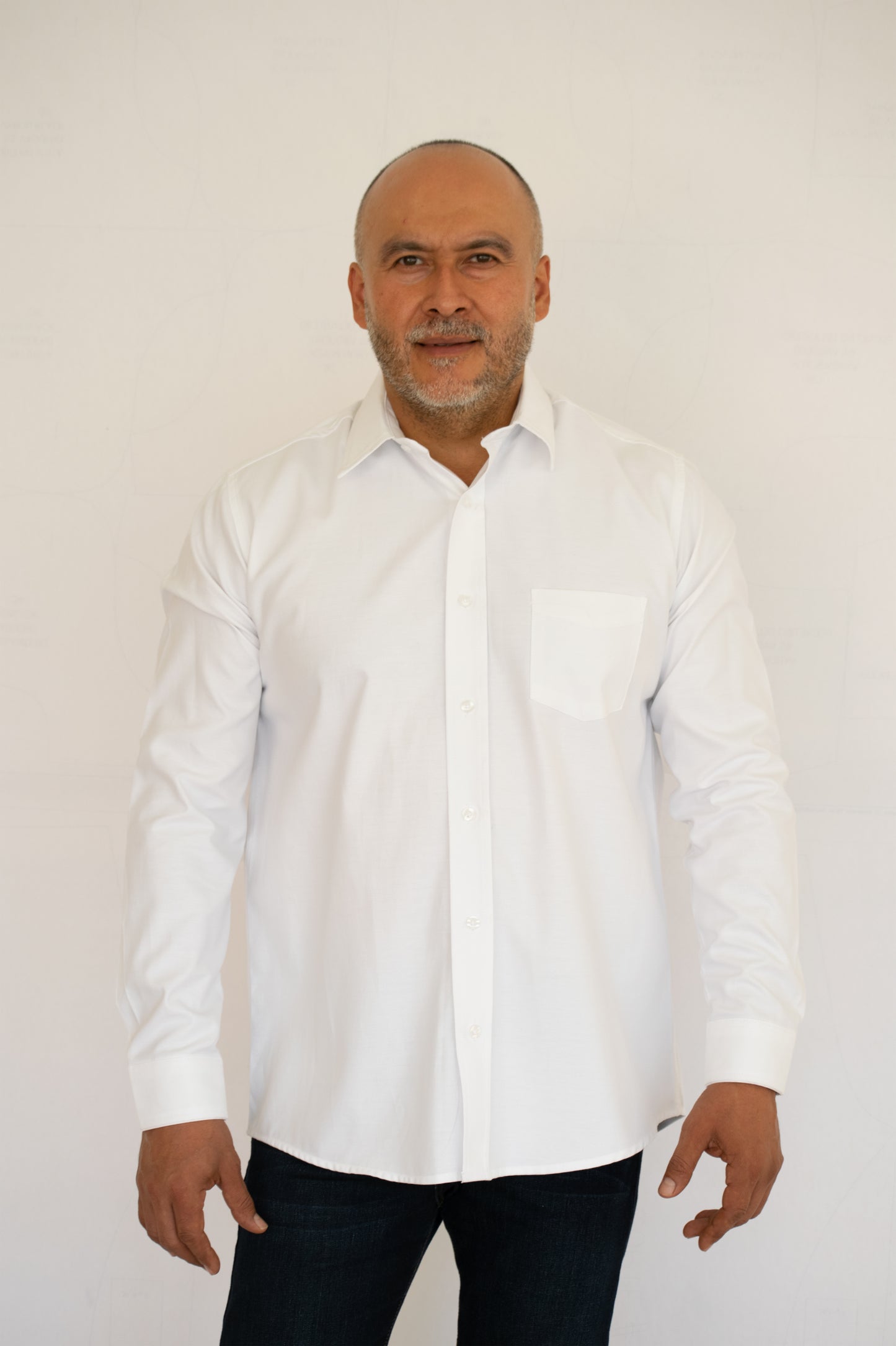 Camisa Hombre Moda Juvenil Modelo Oxford Blanco