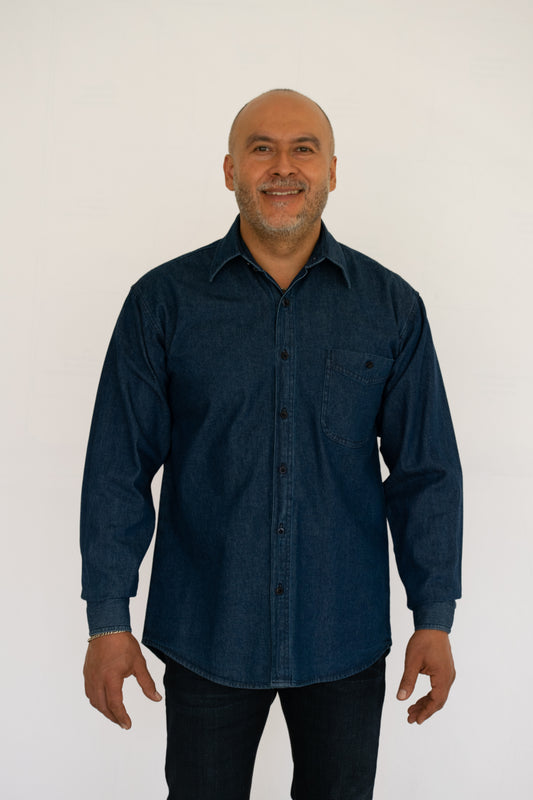 Camisa Mezclilla Gruesa Uso Rudo Industrial