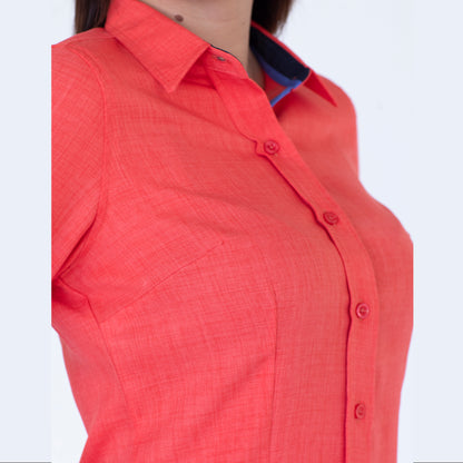 Blusa Manga Larga Modelo - Shila Coral