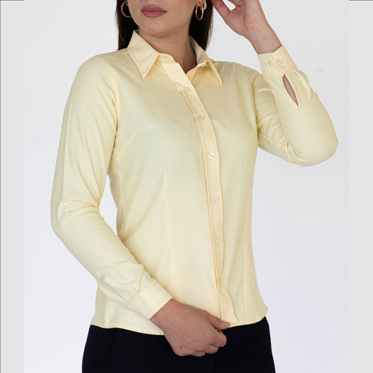 Blusa Manga Larga Modelo - Oxford Hindú Amarillo