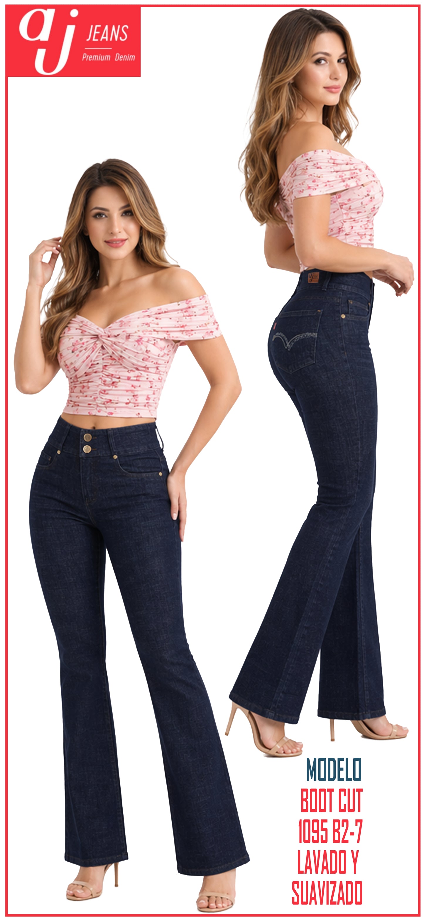 Pantalón De Mezclilla Para Mujer Boot Cut Mod 1095B2-7