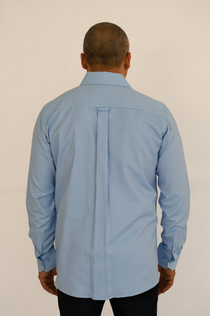 Camisa Hombre Moda Juvenil Modelo Quebec Azul