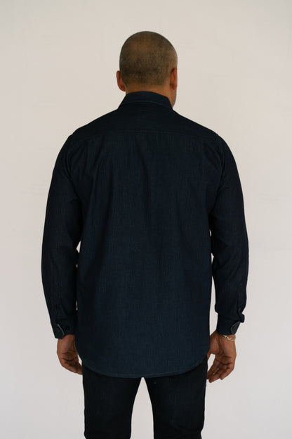 Camisa Hombre Moda Juvenil Mezclilla Delgada