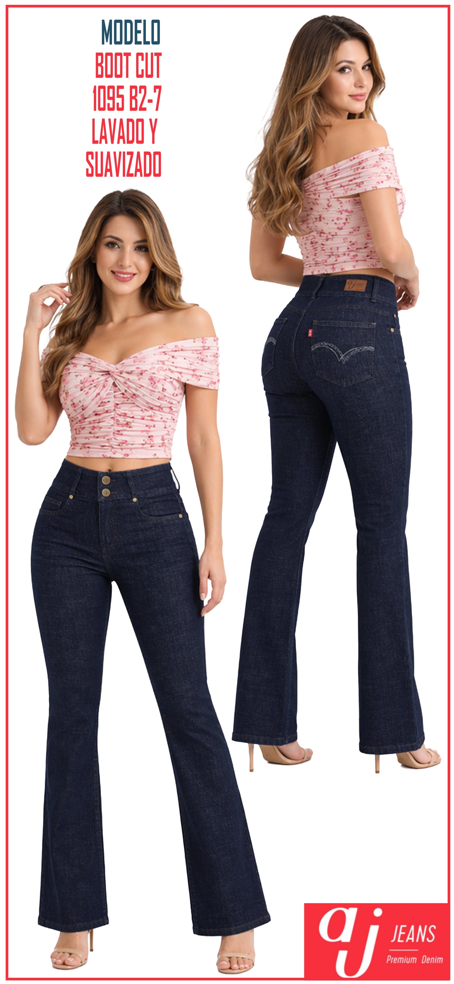 Pantalón De Mezclilla Para Mujer Boot Cut Mod 1095B2-7