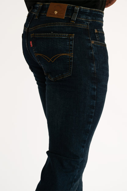 Pantalón De Mezclilla Stone Hombre - Corte Recto Blue Stone
