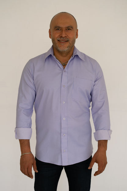 Camisa Hombre Moda Juvenil Modelo Quebec Lila