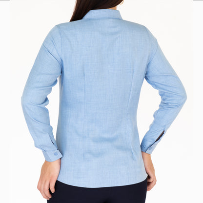 Blusa Manga Larga Modelo - Shila Azul Cielo