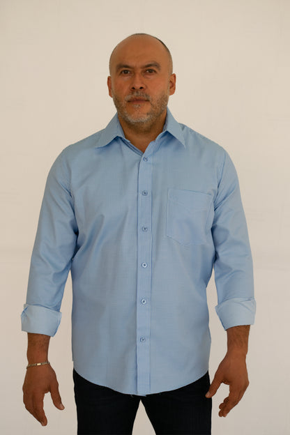 Camisa Hombre Moda Juvenil Modelo Quebec Azul