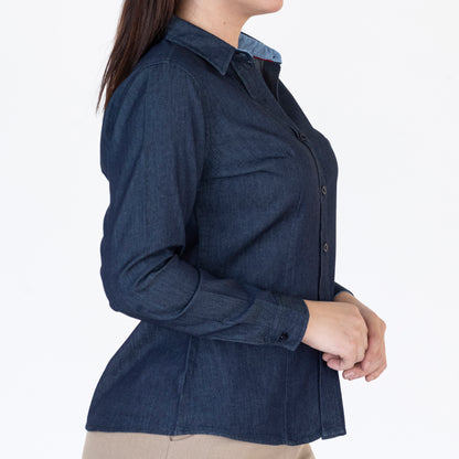 Blusa Manga Larga Modelo - Mezclilla Delgada