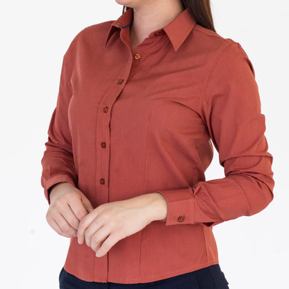 Blusa Manga Larga Modelo - Toscana 02 Ladrillo