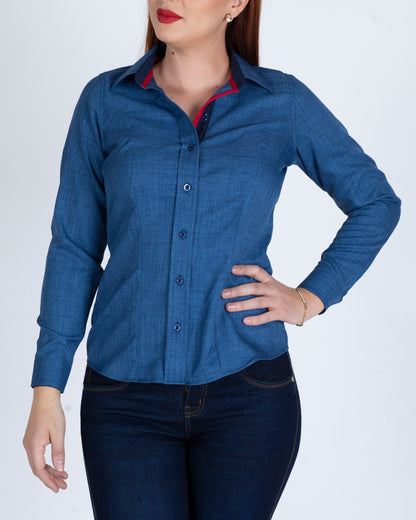 Blusa Manga Larga Modelo - Shila Acero