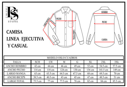 Camisa Hombre Moda Juvenil Modelo Oslo Cuadros