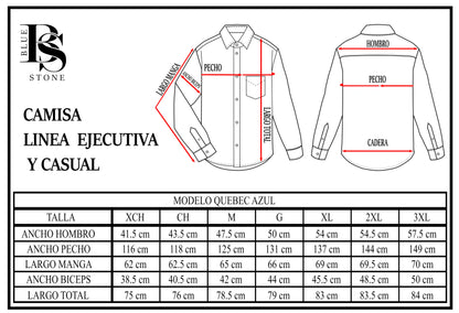 Camisa Hombre Moda Juvenil Modelo Quebec Azul