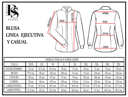 Blusa Manga Larga Modelo - Toscana 03 Verde Limón